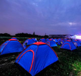 福州夜里星空圆形帐篷